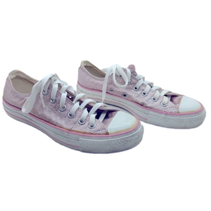 Pink sparkle/shimmer Converse All Star Sneakers/Shoes Women’s 6.5-Men’s 4.5